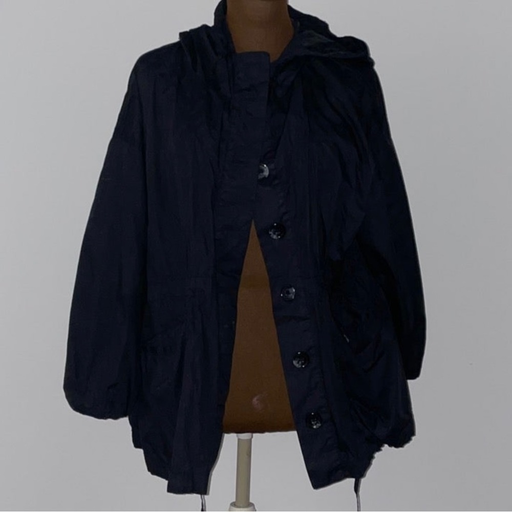 Black H&M Jacket with Folding Bag Attached sz 14